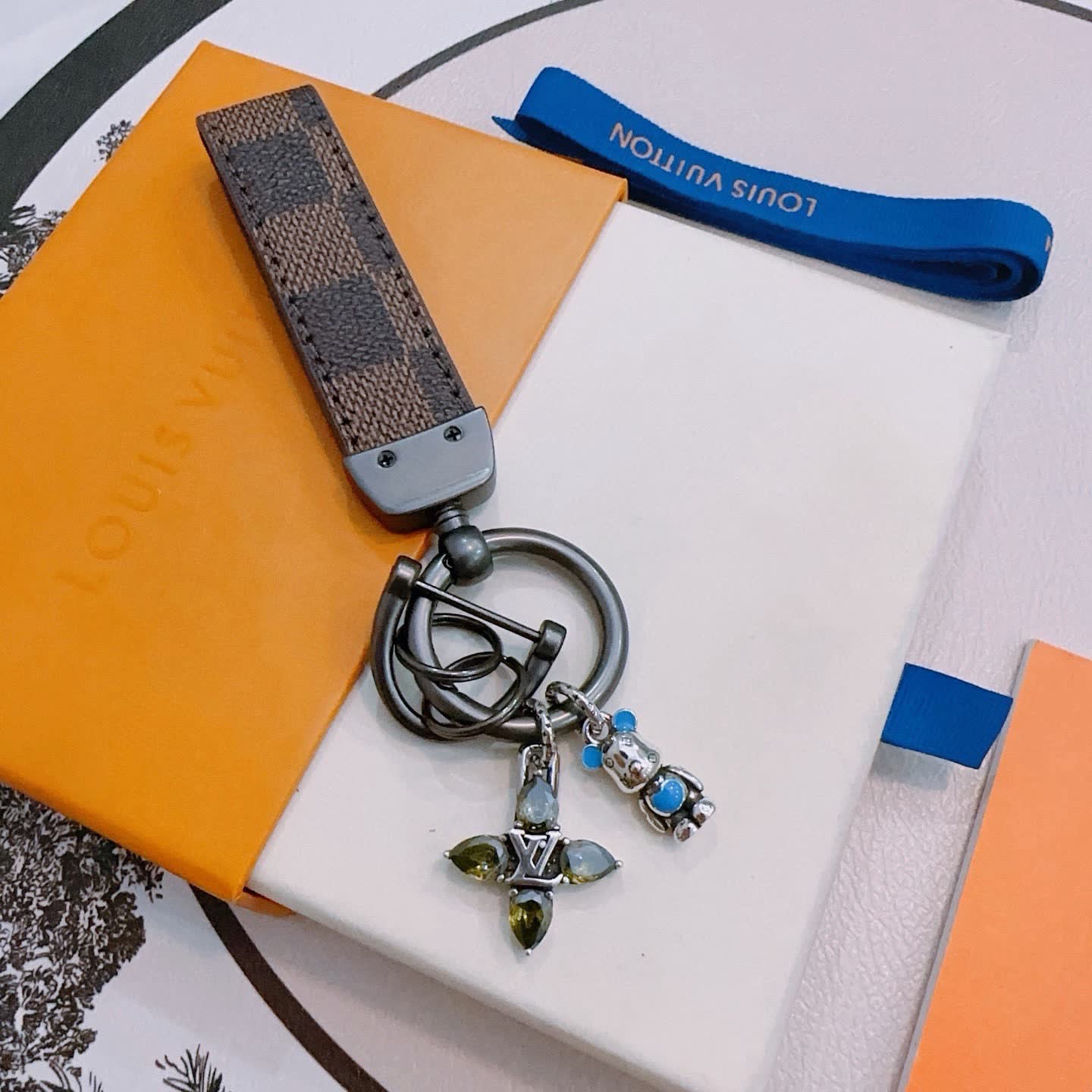 Louis Vuitton Keychain with Charms Louis Vuitton Keychain with Charms